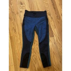 FP MOVEMENT by Free People Athletic Leggings XS Black Blue Heather Mesh